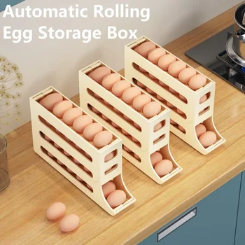 Холодильник, Ящик для хранения яиц, Кухонный ящик, Специальная Коробка для яиц Большой Емкости, Полка для хранения яиц, Кухонные Принадлежности  10