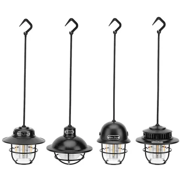 Уличный фонарь для кемпинга IPX4 Водонепроницаемый подвесной светильник на 4 передачи Подвесной рассеянный свет с плавным затемнением Походный фонарь для рыбалки барбекю  10