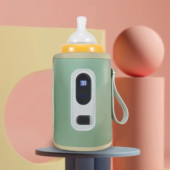 USB-подогреватель для молока и воды, Подогреватель бутылочек для кормления новорожденных, Портативные Грелки для кормления из бутылочки, Дорожная Коляска, Изолированная сумка  10