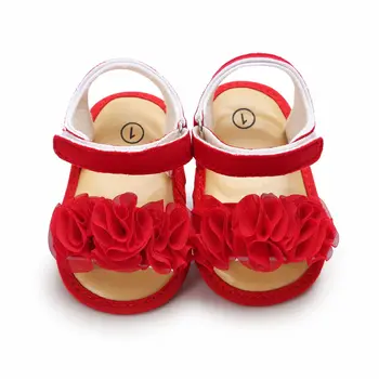Детские сандалии с цветами, обувь на мягкой подошве для малышей, ходунки, обувь для девочки 1 год  5