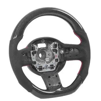 Замена рулевого колеса из углеродного волокна с перфорированной кожей Nappa для Mini Cooper R55 R56 R57 R58 R59 R60 Автомобильные аксессуары  5