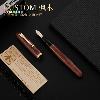 Авторучка Pilot Namiki Custom Kaede Maple Fountain Pen FK-2000K14k Золотая, Очень красивая, мелкозернистая, Приобретает Красивый Мягкий Блеск  5