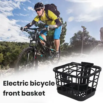 Вместительная корзина для хранения электровелосипеда, передняя корзина велосипеда, простая установка, Прочная несущая корзина для скутера, велосипеда для верховой езды.  10