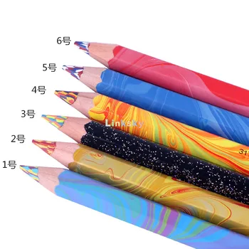 Волшебные карандаши Koh-I-Noor, оригинальные, тропические, Неоновые, Американские и Огненные, огромной шестиугольной формы для легкого захвата и комфорта  4
