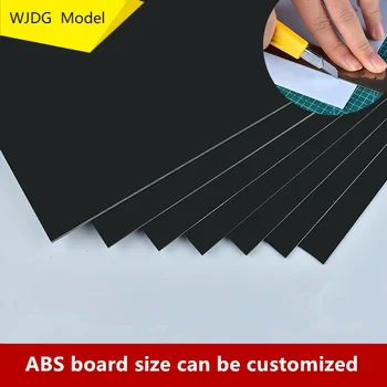 4ШТ черный материал для производства ABS пластина 100x200 мм поезд доска для производства стирола ландшафтное строительство дома модели игрушки DIY  10