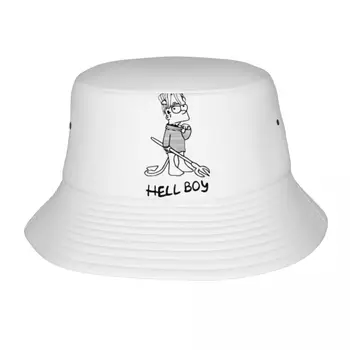 Пляжная Шляпная Одежда Hell Boy Lil Peep Merch Bucket Hat Модные Солнцезащитные Шляпы Унисекс Ispoti С Защитой От Ультрафиолета Рыбацкая Кепка Для Занятий Спортом На открытом воздухе  5