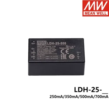 Светодиодный импульсный источник питания MEAN WELL LDH-25 LDH-25-700mA 250/350/500/700 DC/DC светодиодный драйвер Усиления постоянного тока  10
