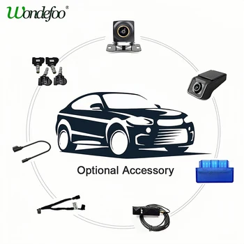 Для Android Автомобильный радиоприемник AHD 1080P Автомобильная камера заднего вида/ADAS DVR/OBD2/Для BMW/Audi AMI/Кнопка Подушки Безопасности/Волоконно-оптический кабель  10