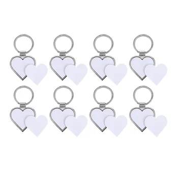 Заготовки для сублимации в форме сердца, брелки для ключей с теплопередачей на плате  4