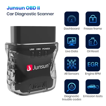 Junsun ELM327 OBD2 Мини Автомобильный Bluetooth-Адаптер Автомобильный Диагностический Инструмент для Junsun DVD-Радио Для системы IOS Android  5