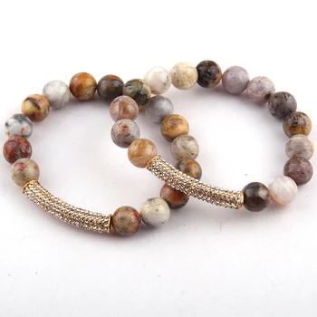 Бесплатная доставка, новый дизайн, модные браслеты из бисера и кристаллов из натуральных камней  5