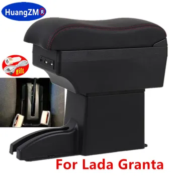 Для Lada Granta 2012-2018 Kalina 2003-2018 Модификация Ящика для хранения Центрального подлокотника автомобиля USB LED Аксессуары для подлокотников  10