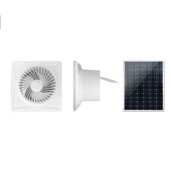 Вентилятор для вентиляции сарая, солнечная панель мощностью 17 Вт, 8 дюймов для вентиляции сарая, курятников, домиков для домашних животных  5