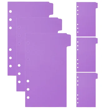 Разделитель карманов для фотоальбома на 6 листов, Фиолетовые папки для файлов, Разделитель для ежедневника, вкладки для переплета из ПВХ  10