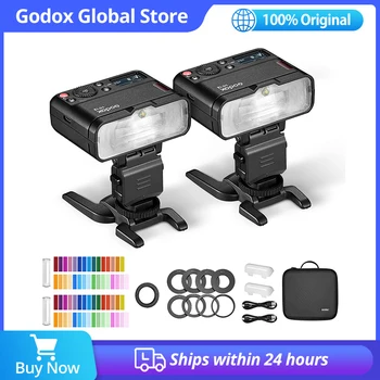 Godox MF12 MF12-K2 Macro Flash 2 Комплекта подсветки Mini Speedlite встроенная TTL-вспышка Godox X System + Цветной фильтр для макросъемки  5