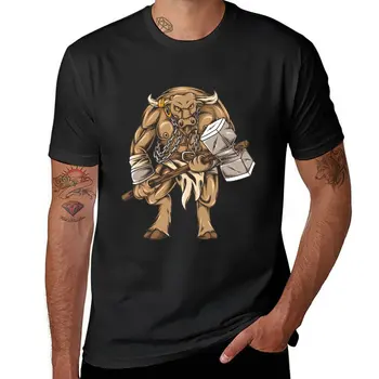 Греческий минотавр, несущий молот Minos's Bull, Футболка с графическими футболками, набор мужских футболок  1