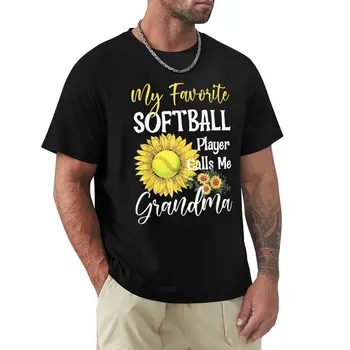 Мой любимый Игрок в софтбол Зовет Меня Бабушкой, Футболка с Подсолнухом, быстросохнущие футболки, одежда с аниме, мужская одежда  5