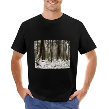Футболка Snowy Forest, эстетическая одежда, футболки оверсайз, футболки для мужчин  0