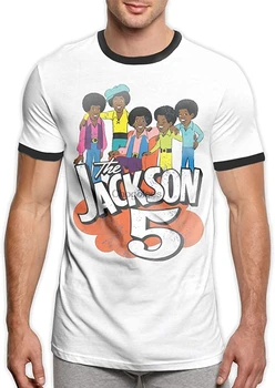 Футболка Jackson 5 с героями мультфильмов 70-х годов в стиле ретро, винтажная повседневная мужская футболка с рингтоном (SXXL)  5
