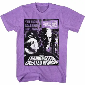 Плакат Hammer Horror FRANKENSTEIN WOMAN Фиолетовая футболка с короткими рукавами для взрослых  5