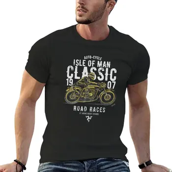 Винтажная футболка Isle Of Man Manx Classic Motorcycle Race Grand Prix, топы, спортивные рубашки, мужская хлопковая футболка  4
