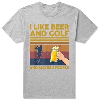 Я люблю пиво и гольф и, возможно, 3 человека, забавные подарочные футболки для папы и мужа, играющего в гольф, Летняя графическая уличная одежда, футболка с коротким рукавом  5