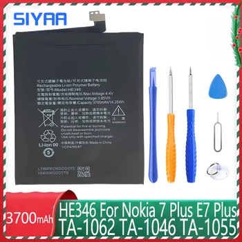 SIYAA HE346 Аккумулятор для Nokia 7 Plus E7 Plus TA-1062 TA-1046 TA-1055 Сменный Мобильный Телефон Bateria Высокой емкости 3700 мАч + Инструмент  10