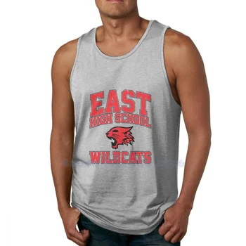 East High School Wildcats Жилет из 100% Хлопка Модная Майка Без Рукавов East High School Wildcats High School Musical  5
