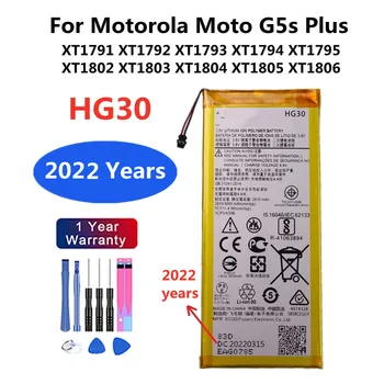 2022 Года Аккумулятор HG30 Для Motorola Moto G5s Plus XT1791 XT1792 XT1793 XT1794 XT1795 XT1805 3000 мАч Аккумулятор Для Телефона Bateria  0