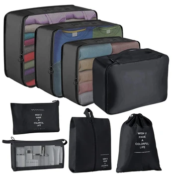Упаковочные пакеты для чемодана Легкий набор органайзеров для багажа для путешествий Сумки-органайзеры для путешествий  5
