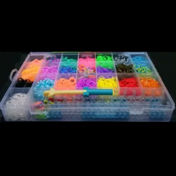 4500 Радужных Цветных Резиночек Браслеты DIY Подарки Ручной Работы Подарочная Коробка Вязальная Машина  5