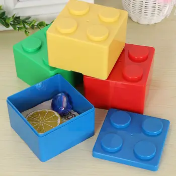 Новый Креативный Пластиковый Ящик Для Хранения Vanzlife Building Block Shapes, Экономящий Пространство, Накладывается На Настольный Контейнер-Органайзер  5