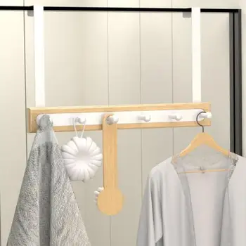 Вешалка для полотенец Универсальные дверные крючки для эффективной организации дома Многоцелевые вешалки для одежды, полотенец, головных уборов высококачественного белого цвета  5