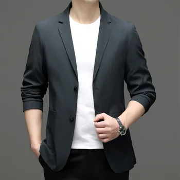 6309-2023 Мужской костюм весенний новый деловой профессиональный мужской пиджак повседневная корейская версия костюма  1