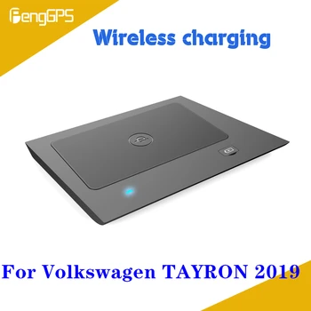 Быстрое беспроводное зарядное устройство для Volkswagen TAYRON 2019, быстрый мобильный телефон, 10 Вт, скрытый держатель для зарядки приборной панели автомобиля  0