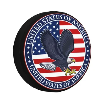 Флаг США Американский Патриотический Орел Запасное колесо Покрышка для Grand Cherokee Jeep RV Внедорожник 4WD 4X4 Автомобильные аксессуары Автомобиль  5