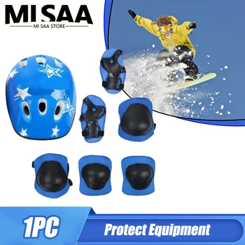 1 шт. детская утолщенная защита колена, шлем для катания на роликовых коньках, защита для баланса скейтборда, автомобильный набор для защиты роликового скейтборда  5
