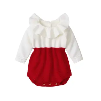 0-24 м, контрастный комбинезон для новорожденных девочек, хлопковый удобный мягкий свитер, комбинезон, осенне-весенняя одежда для малышей  2