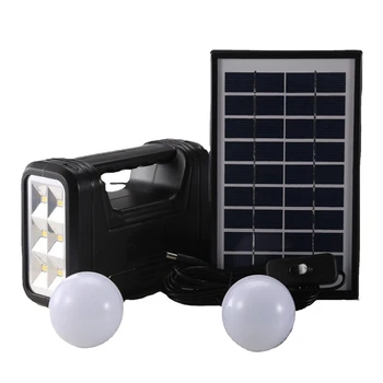1 комплект солнечной панели, комплект из 2 ламп, фонарик, энергосберегающий солнечный свет, наружный и внутренний Перезаряжаемый светодиодный светильник  5
