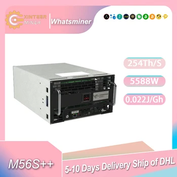 Asic Sha256 BTC BCH BSV Mining WhatsMiner M56S ++ 254Th / s 5588W Машина для майнинга Биткоинов больше, чем M20 S19  3