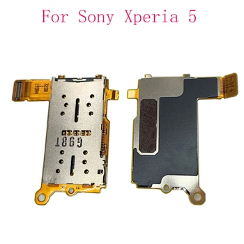 Держатель для чтения sim-карт, разъем для подключения лотка с микрофоном, гибкий кабель для Sony Xperia 5  3