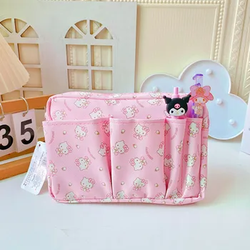 Клатч Sanrio hello kitty, милая косметичка Kuromi, сумка для хранения на молнии, PU ID, телефон, кошелек для монет, пенал, сумочка  5