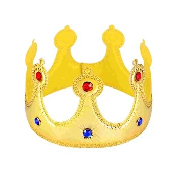 1- Золотые королевские короны, фольга, бумажная праздничная шляпа, кепка для празднования Дня рождения, реквизит для фотосессии в душе  10