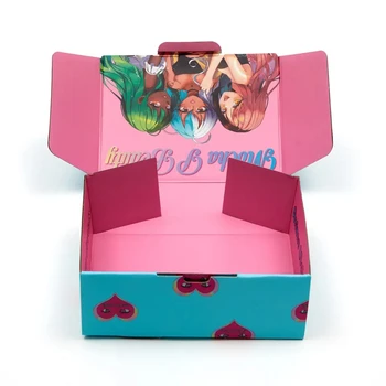 Изготовленная на заказ упаковка косметического белья Бумажная коробка Pr Цветная Упаковка ресниц Подарочная коробка аниме  5