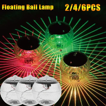 1-6 шт. светодиодный плавающий светильник, водонепроницаемая лампа для дрейфа воды в бассейне, Солнечная лампа с плавающим шаром Для украшения бассейна и сада  5