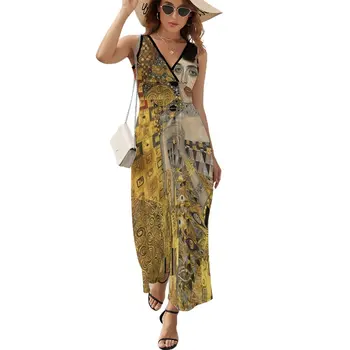 Густав Климт, Адель Блох-Бауэр, платье без рукавов, женская одежда, женское пляжное платье  2