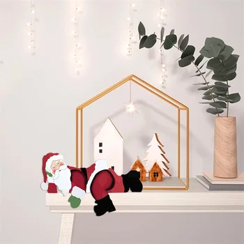 Рождественское украшение для забора, милый Санта-Клаус, садовая вывеска, украшение для праздничного внутреннего дворика, наружный декор  5
