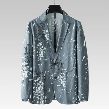 L-Модный мужской пиджак front line small, мужской весенний пиджак с расширенным ощущением света, зрелый стиль, мужская корейская версия делового  10