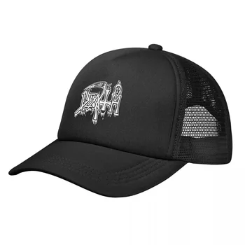Мужские и женские кепки дальнобойщиков дэт-метал-группы, винтажные сетчатые бейсболки, шляпы из полиэстера, кепка дальнобойщика, Регулируемая гоночная кепка, Зима  5