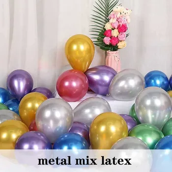 30шт 5-дюймовые украшения из маленьких воздушных шариков металлического цвета для свадьбы украшение свадебной сцены детский день рождения  5